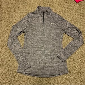 Gray Under Armour quarter zip shirt